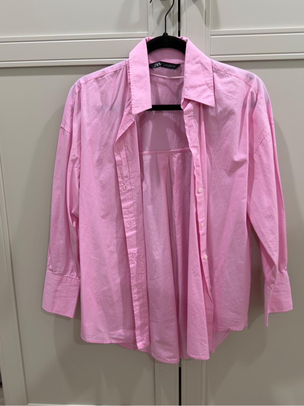 Zara Light Pink Women's Button-Down Shirt